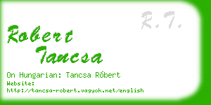 robert tancsa business card